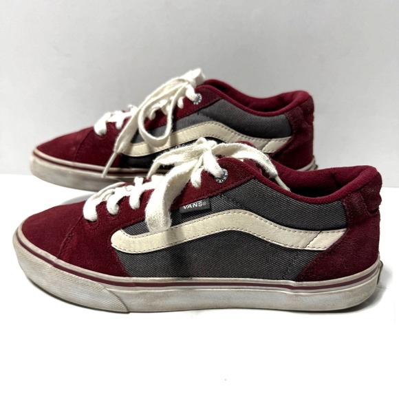 Vans Old Skool Off The Wall Canvas Skate Shoe‎ Maroon White Men's Size 8.5 - Picture 2 of 8